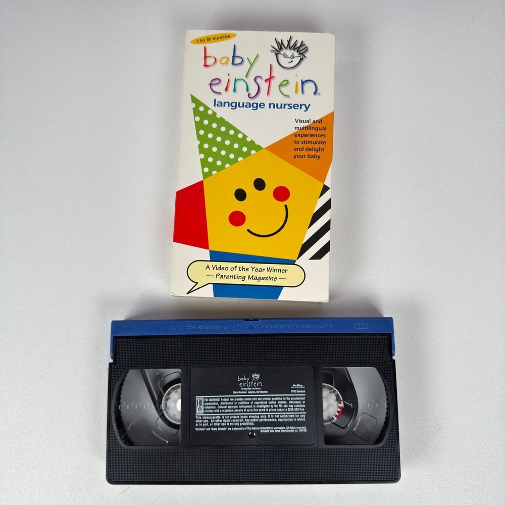 Baby Einstein: Language Nursery VHS Tape 2000 Ages 1-18 Months Educational Film